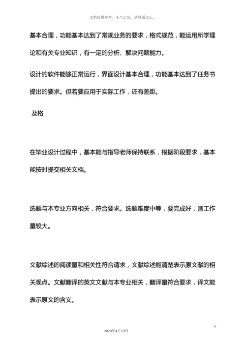 评语大全之毕业设计老师评语.docx