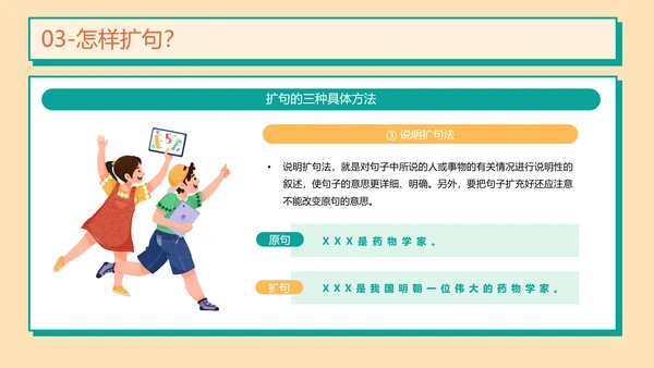START扩句的方法小学一年级语文通用PPT模板