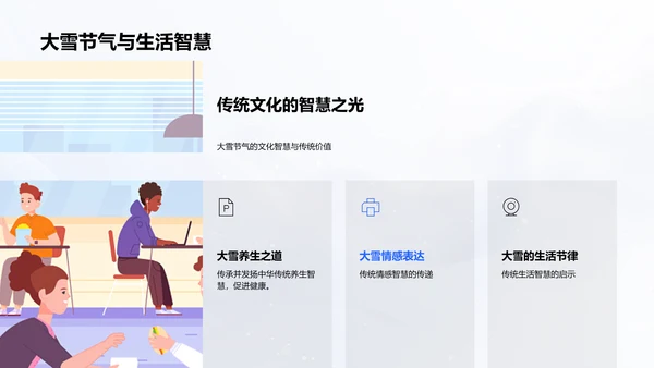 大雪节气文化教学PPT模板