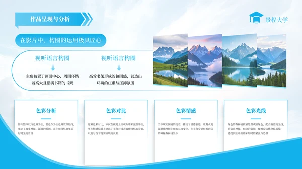 蓝色简约风毕业答辩PPT模板
