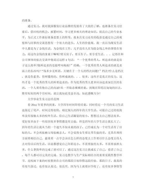 精编之大学毕业生实习总结精选范文.docx