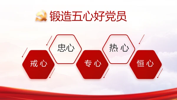 红色党建党支部党史学习工作总结动态PPT模板