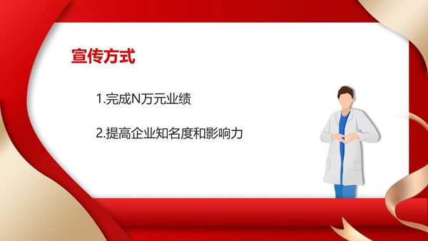 红色简约风医生药店活动策划PPT模板