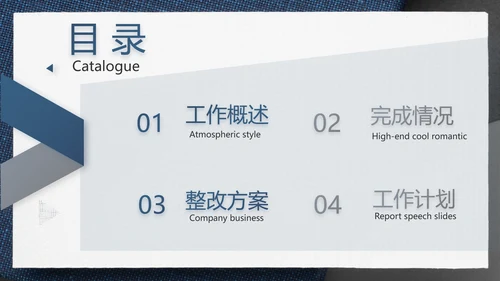 蓝色风年终总结述职报告PPT