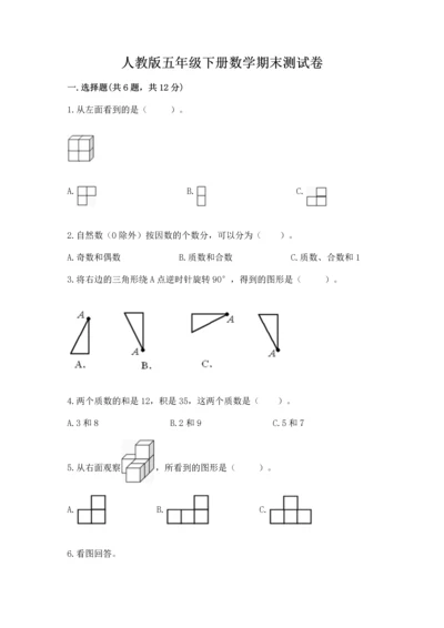 人教版五年级下册数学期末测试卷精品【基础题】.docx