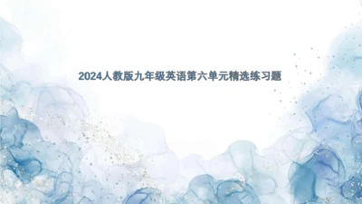 2024人教版九年级英语第六单元精选练习题课件