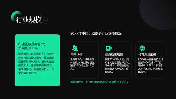 商务简约风绿色黑色跑步机商业计划书