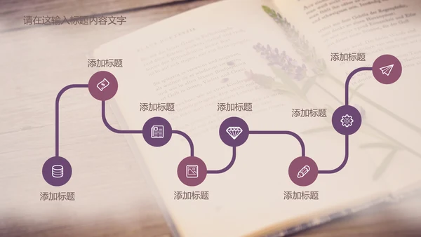 唯美薰衣草书香ppt动态模板