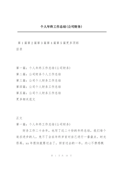 个人年终工作总结(公司财务).docx