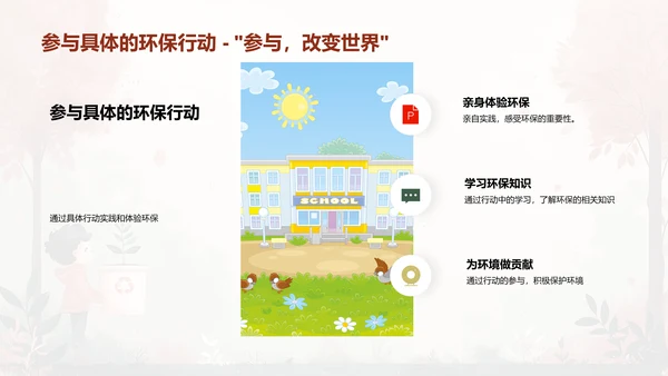 环保社团活动汇报PPT模板