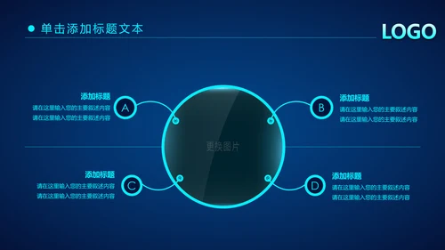 炫酷蓝色科技公安警察工作汇报PPT模板