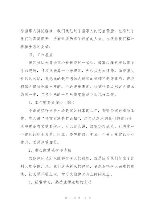 律师个人工作总结5篇.docx