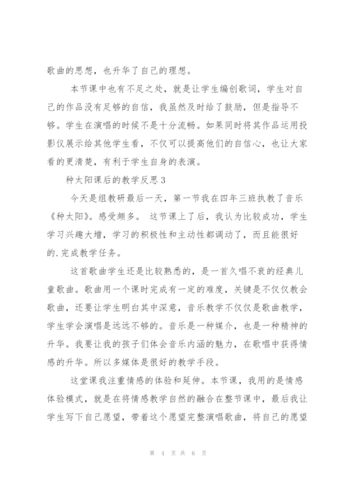 种太阳课后的教学反思范文.docx