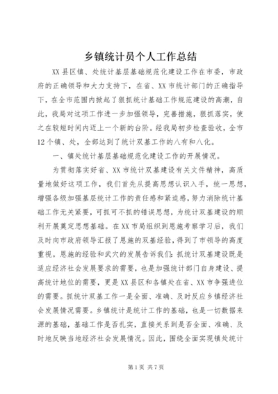 乡镇统计员个人工作总结.docx