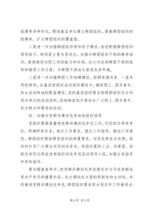 食药监局党群共建实施方案.docx