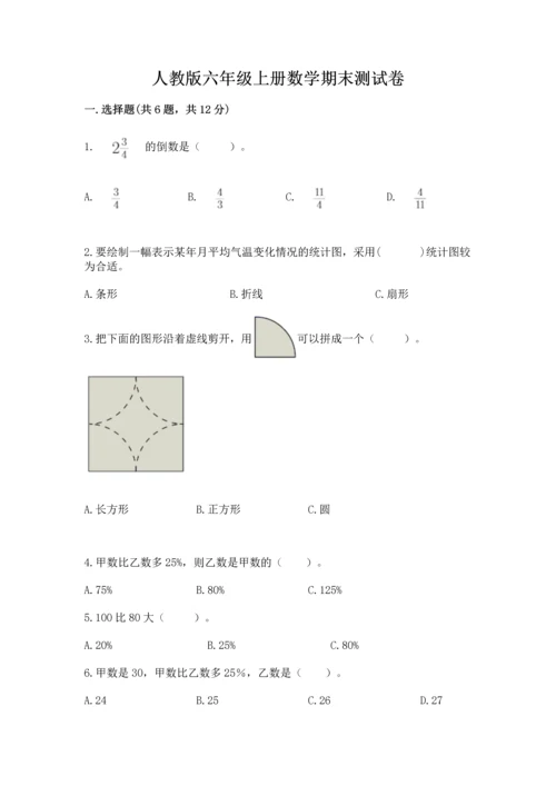 人教版六年级上册数学期末测试卷精品【精选题】.docx