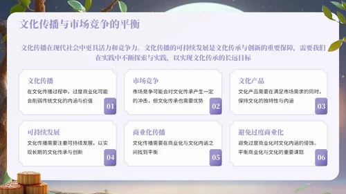 紫色中国风中秋节相关知识科普PPT模板