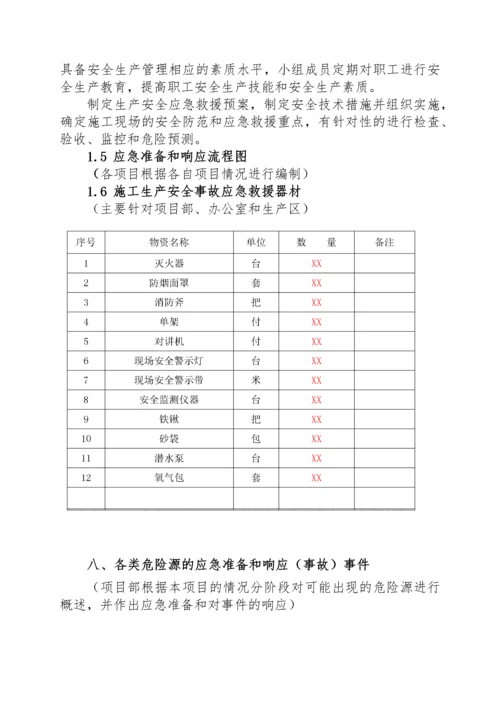 项目施工现场应急救援预案方案范本.docx