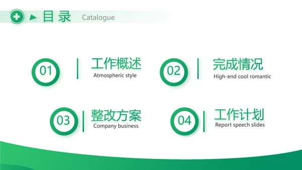 绿色医疗医药市场分析动态PPT模板