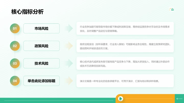 绿色简约风年中运营数据分析PPT