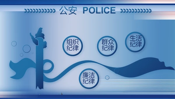 蓝色大气政法队伍教育整顿党课PPT