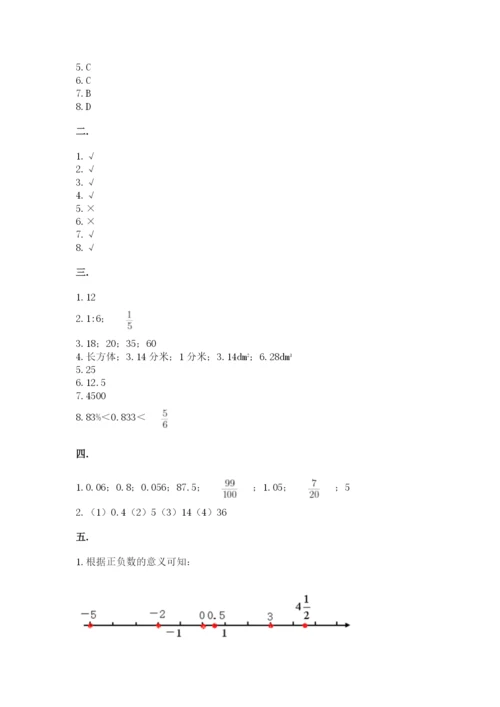 苏教版数学六年级下册试题期末模拟检测卷（精品）.docx