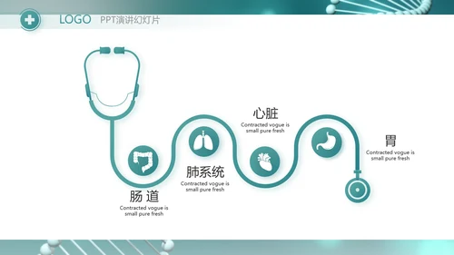 基因DNA生物科技医疗医学PPT模板