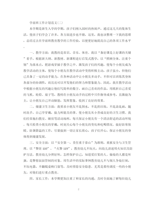 精编之学前班工作计划范文2.docx