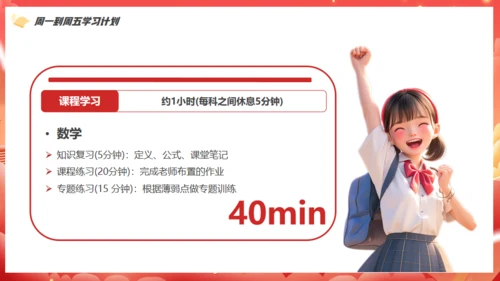中考最后100天逆袭奇迹通用PPT模板