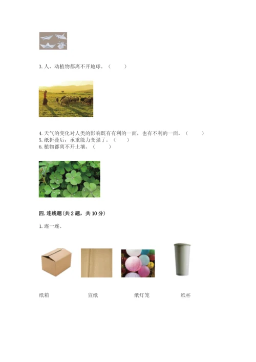 教科版二年级上册科学期末测试卷及参考答案【典型题】.docx