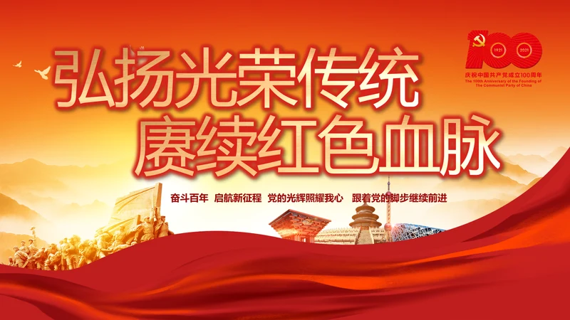 建党100周年大会七一讲话ppt党课