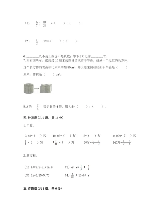 小学六年级下册数学期末卷及参考答案【新】.docx