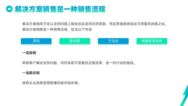蓝色绿色实拍线条解决方案式销售PPT课件