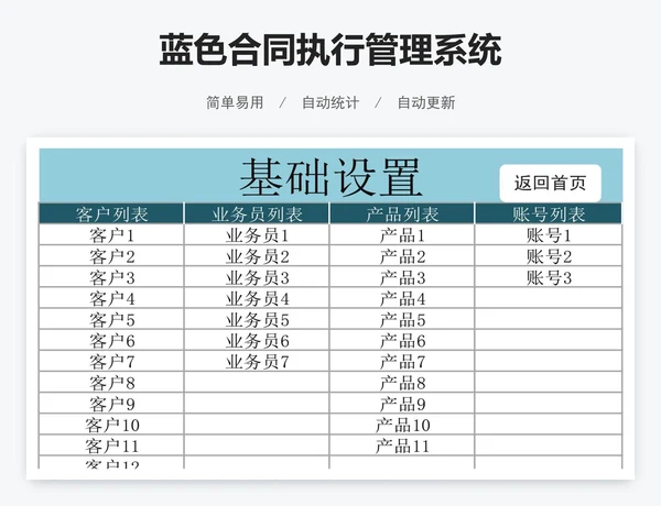 蓝色合同执行管理系统