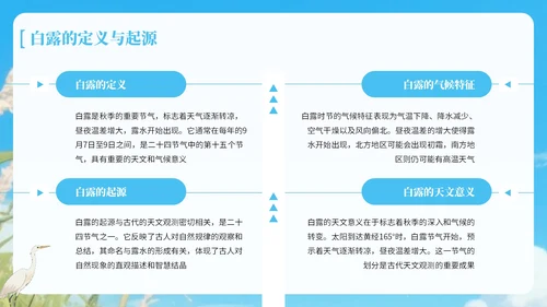 蓝绿色中国风白露节气知识宣传PPT