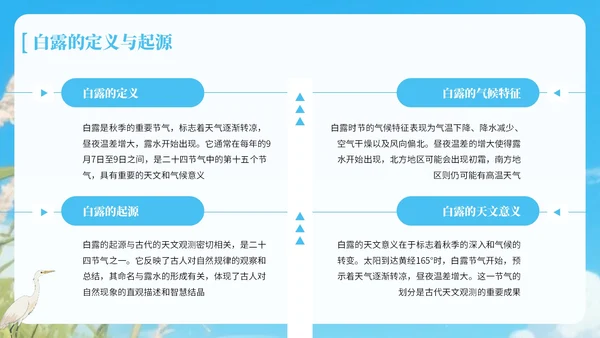 蓝绿色中国风白露节气知识宣传PPT