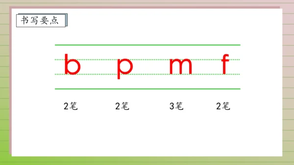 【课堂无忧】汉语拼音-3. b p m f 任务型教学（第2课时）（课件）
