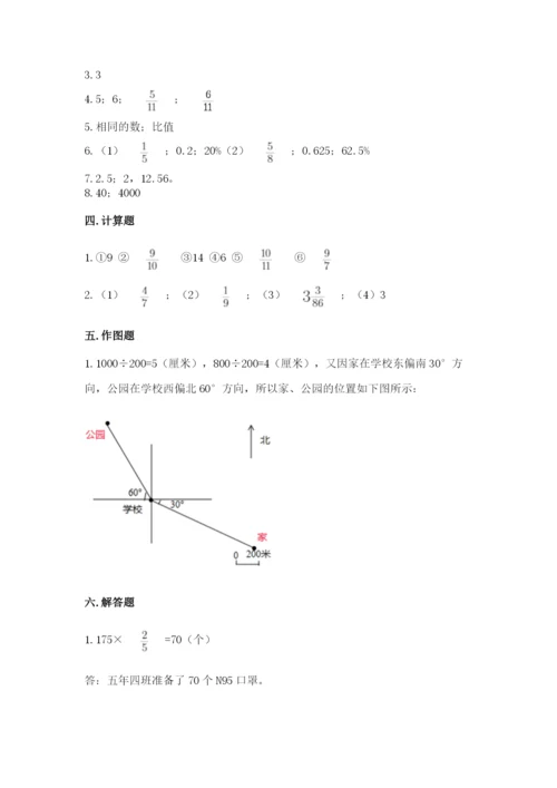 小学数学六年级上册期末卷带答案（名师推荐）.docx