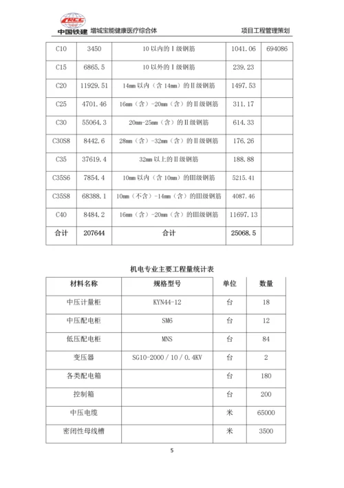 增城宝能健康医疗综合体工程管理策划书.docx