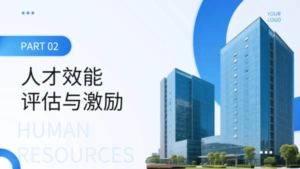 蓝色商务风人力资源年中总结PPT