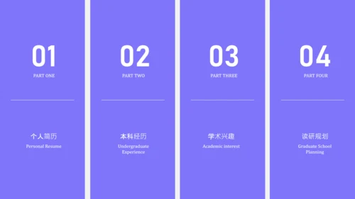 蓝色简约风研究生复试自我介绍PPT模板