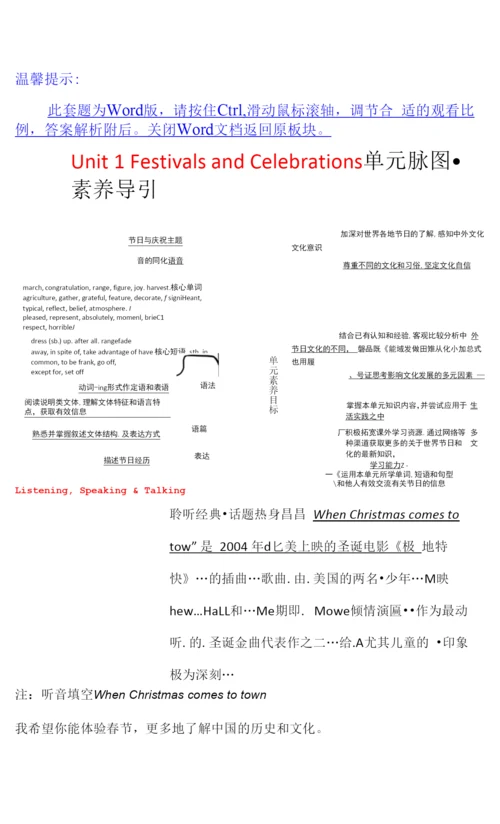 新教材英语人教版必修第三册学案unit1ListeningSpeakingTalking.docx