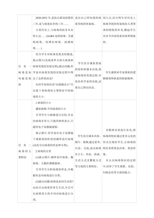 5.5病毒【2024秋人教八上生物精彩课堂（素材+教案+导学案）】