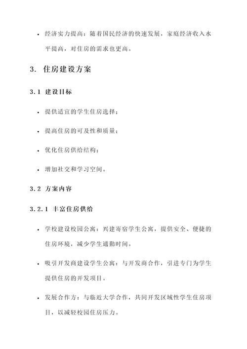 校园周边住房建设方案