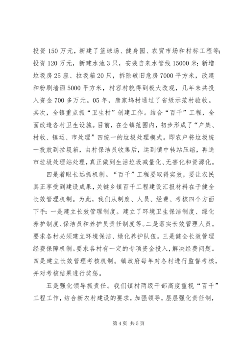 乡镇百千工程建设汇报材料.docx