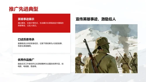 红色插画风长津湖精神学习分享 PPT模板