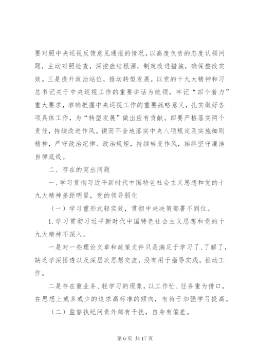 [最新巡视整改专题民主生活会对照检查材料分析].docx
