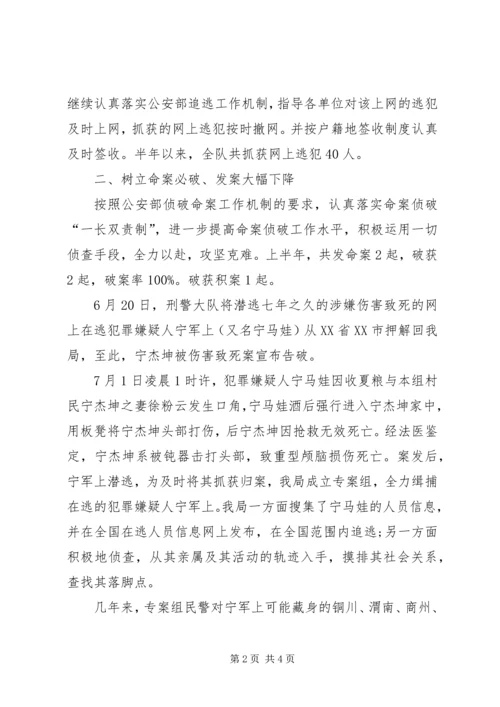 公安局刑警大队先进集体事迹材料.docx