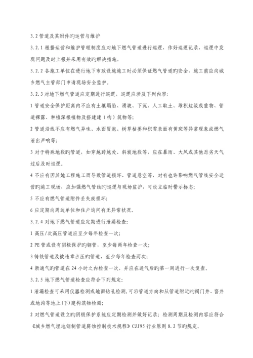 城镇燃气设施运行维护与抢修安全重点技术专题规程.docx