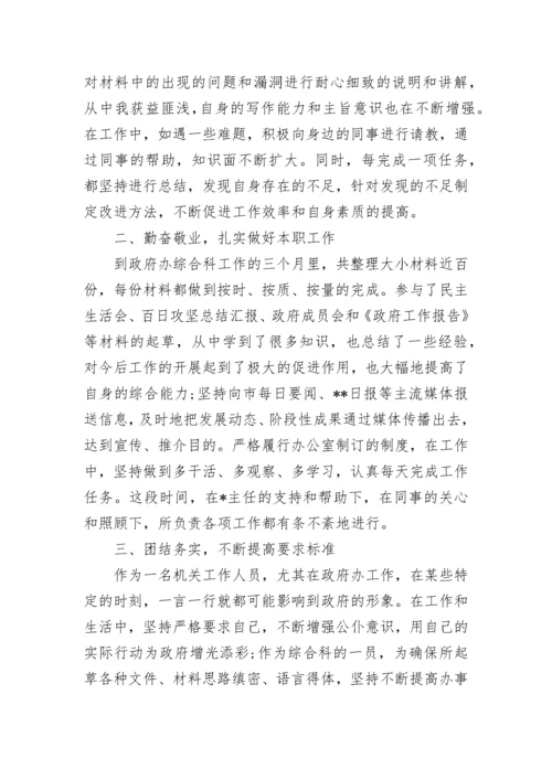 政府办公室个人工作总结.docx